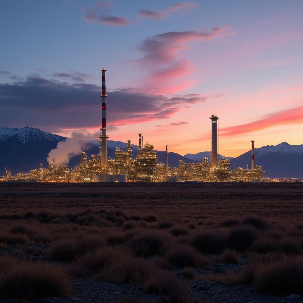Planta de YPF en la Patagonia
