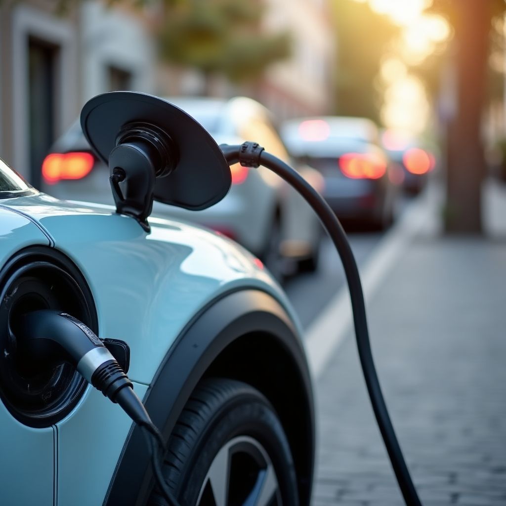 Punto de carga para vehículos eléctricos en una estación YPF